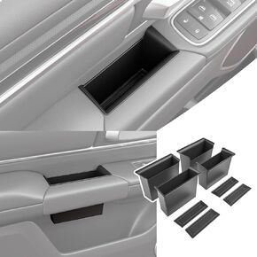 Door Side Storage Box Compatible with 2019-2025 Dodge Ram 1500 Door Storage Pockets 4pcs Side Organizer Tray Phone Pocket Replacement for 2019-2025 Dodge Ram 1500 Accessories