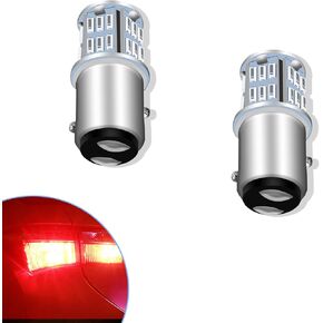 UNXMRFF Upgraded 2357 1157 LED Bulb Red for Brake Lights Tail Lights Super Bright 2057 2057A 7528 BAY15D LED Bulbs Replacement for Stop/Brake/Signal Lights, Pack of 2