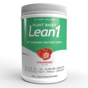 LEAN1 Nutrition53 Meal Replacement Powder for Weight Loss, Fat Burner, Appetite Control, Plant Based Strawberry (28 Ounce)