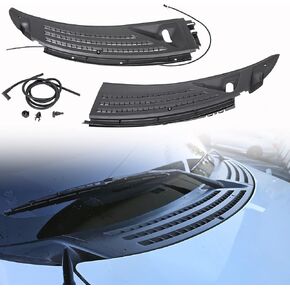 Windshield Wiper Cowl Cover Panel w/Seals Compatible with Ford F150 2009-2014 Left & Right Front Windshield Cowl Panel Grille Insert Replace# BL3Z-15022A69-A BL3Z-15022A68-A