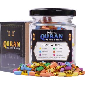 Quran Verses Jar- Islamic Gifts, Ramadan Gifts for Women & Men, Gratitude Jar, Ramadan Gift, English Quran, Ramadan Reflections