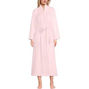 Lands' End Women's Cozy Plush Long Wrap Robe