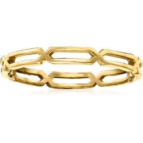 Ross-Simons RS Pure 14kt Yellow Gold Paper Clip Link Ring. Size 8