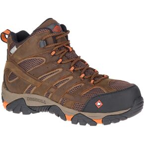 Merrell mens Moab Vertex Mid Waterproof Composite Toe Construction Boot, Black, 9 Wide US in Kuwait