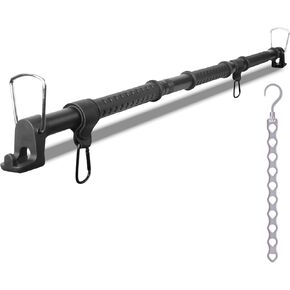 تشمل شريط شماعات ملابس السيارة Clasp و Hanger 30-64 بوصة قابلة للتعديل قضيب ثقيل التجاعيد خالية لرفع سفر السيارات لشاحنات شاحنات سيارات الدفع الرباعي