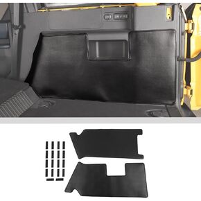 JWWY Tailgate Side Guard Rear Door Pads Trunk Side Protector Boot Side Cushion Pads Rear Cargo Side Protective Fit for 2021-2024+ Ford Bronco Accessories 4Door Black Artificial Leather