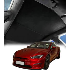 سقف الشمس متوافق مع Tesla Model S 2016-2018 الإكسسوارات الداخلية ، وظلال الشمس الناعمة من جلد الغزلان ناعم in Kuwait