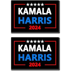 2 Pack Kamala Harris 2024 President Campaign Car Magnet Auto Truck Fridge Magnetic Decal Bumper Magnet