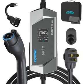 Level 1/2 EV Charger for SAE J1772, 40A 110-240V Portable EV Charger with NEMA 14-50/NEMA 5-15 Plug, 25ft Cable ETL Listed Electric Vehicle Charger for J1772 Electric Cars