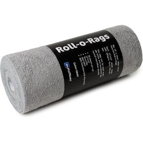 Autofiber Roll-o-Rags Microfiber Towels, Tear Off Sheets, 12 Inch x 12 Inch, 30/Roll (Red)