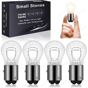 4PCS BAZ15D 1157 12V 21/4W S25-1016-7225-12594Halogen bulb Automotive Brake lights Tail lights Daytime running lights (White, BAZ15D)