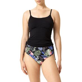 HUE Women's Swim Mix and Match Tops and Bottoms Reversible Textured Swimwear Sold Separately