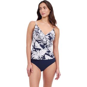 الملف الشخصي من قبل Gottex Malaya للنساء الطباعة الاستوائية Tankini الأنيقة السباحة مع رقبة الفوز ، وأكواب ناعمة ، وأشرطة قابلة للتعديل