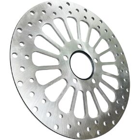 11.5" Rear Brake Rotor Chrome Disc Compatible with Harley Sportster Touring Dyna Early Super Glide Softail Motorcycle Brake Rotor Superior Heat Dissipation Brake Rotor