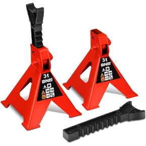 DNA MOTORING 1 Pair Jack Stands, 2 Ton (4400 lbs) Capacity Car Lifting Stand, Adjustable Height Car Jack Stands for Cars, Sedans, Small Vehicles, SUV, TOOLS-00681-PK