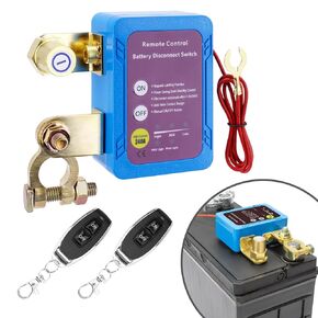 12V 240A Remote Battery Disconnect Switch, Smart Voltage Kill Switch, Prevent Battery Drain, for Car, Truck, RV, ATV - Anti-Theft（Flat Installation）