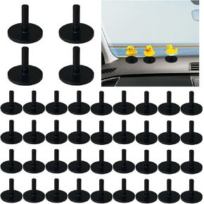 BESULEN 20PCS Car Duck Holder, Self-Adhesive Vehicle Dash Duck Plug Mounts, Fun and Funky Automotive Dashboard Display Duck Holders Accessories, Universal for SUV, Truck, RV