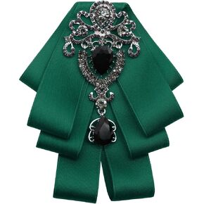 Mantieqingway Womens Tie Pre Tied Adjustable Ribbon Rhinestone Bow Ties for Women Daily Party School Uniform