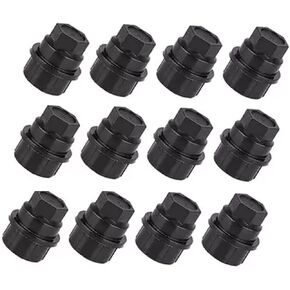 12pcs غلاف Lug Lug Cap Cover Thread Fits for Chevrolet Astro Astro Avalado Avalanche Express Silverado Silverado suburban for Cadillac Escalade for GMC Safari Savana Yukon 15646250