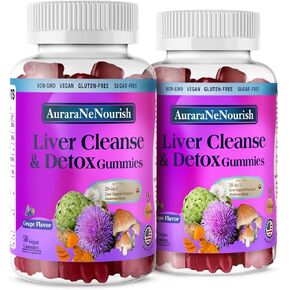 Liver Supplement Gummies, 28-in-1 Liver Detox w/Milk Thistle Silymarin, Artichoke, TUDCA, High Potency Liver Health Formula Dose for Your Liver Cleanse Detox Repair Renew & Support丨Grassed Fed