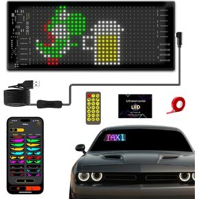Devil Eyes Light for Cars, 23.4"x4.7" LED Eyes For Car Windshield, Programmable Ultra-Thin Flexible LED Eyes for Truck Windshield, with Bluetooth APP & Remote Control for Cars,Trucks,Suv,Stores (1pcs)