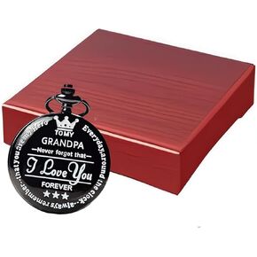 to My-Grandpa Pocket-Watch for Grandpa Best Gifts for Him Birthday Christmas Gifts, Engraved Pocket Watch with Box for Men in Saudi Arabia