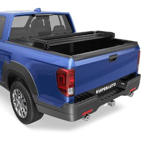 Soft Roll Up Truck Bed Cover Compatible for 2017-2025 Honda Ridgeline w/o Roll Bar or Utility Track System | 5 FT Bed On Top 64 inch Vinyl Tonneau