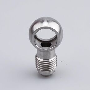 Fuel Banjo Fitting - M14 14.5mm Banjo Hole ID إلى محول Flare الذكور 6AN ، مصمم لـ Bosch 044 PUEM PUMP من الفولاذ المقاوم للصدأ