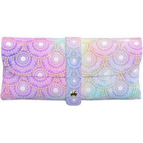 Portable PU Leather Eyeglasses Case with Button, Durable Glasses Case Eyeglass Bag