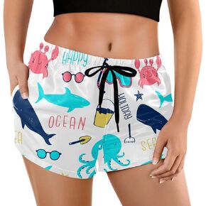 visesunny Women's Running Shorts with Pockets High Waisted Athletic Workout Gym Shorts for Women Youth Teens