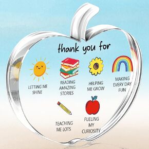 Teacher Appreciation Gifts for Women Men Thank You Teachers Graduation Retirement End of Year Office Home Desk Decor Acrylic Sign
