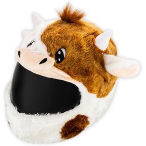 Moto Loot Helmet Cover for Motorcycle Helmet, Fun Rides and Gifts (Cover Only. Helmet Not Included) - Cow