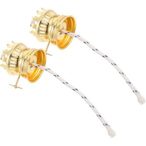 IMIKEYA 2 Pcs Oil Lamp Burner Kerosene Replacement Wicks Vintage Lamp Parts Easy to Use