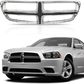 PartsFlow Front Grille Grill Shell With Chrome Black For 2011 2012 2013 2014 Dodge Charger CH1210109