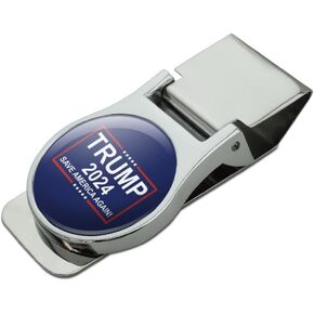 GRAPHICS & MORE Trump 2024 Satin Chrome Plated Metal Money Clip