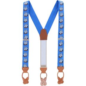 Trafalgar Men's The Royal Fortune Pirate Ship Silk Button Button Braces