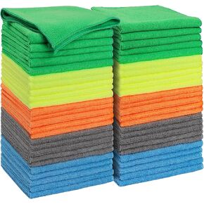 Microfiber Cleaning Cloth,50 Pack 15"x15" Cleaning Rags,Premium Microfiber Towels for Cars,Ultra Absorbent,Durable Cleaning Rags for Kitchen,Window,Household