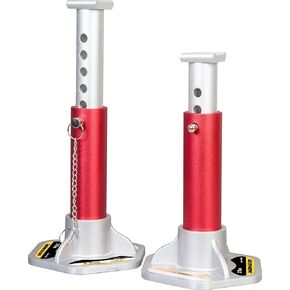 BIG RED T43004-1 Torin Aluminum Jack Stands with Locking Support Pins: 3 Ton (6,000 lb.) Capacity, Red/Silver, 1 Pair
