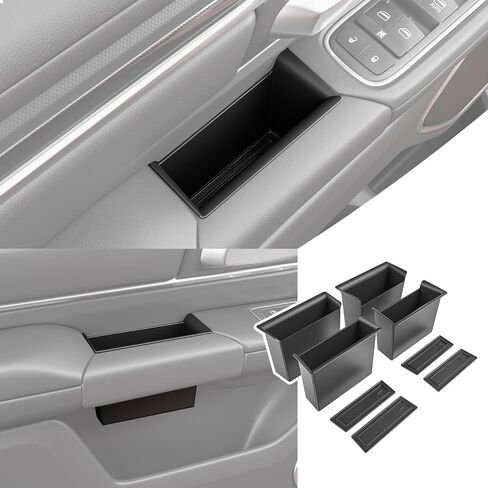 صندوق تخزين جانب الباب متوافق مع 2019-2025 Dodge RAM 1500 DOOR STORAGE MOICTS 4PCS Side Organizer Phone Pocket Pocket For 2019-2025 Dodge RAM 1500 Accessories in Kuwait