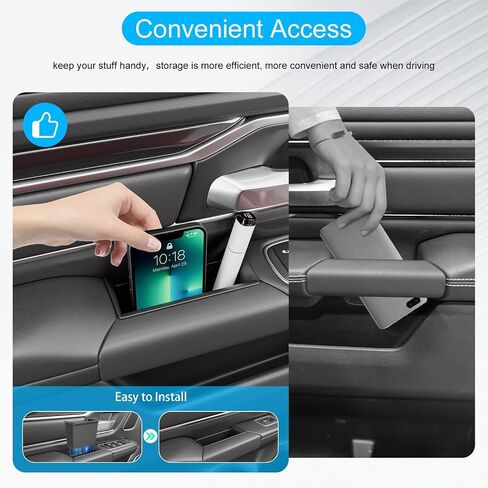 صندوق تخزين جانب الباب متوافق مع 2019-2025 Dodge RAM 1500 DOOR STORAGE MOICTS 4PCS Side Organizer Phone Pocket Pocket For 2019-2025 Dodge RAM 1500 Accessories in Kuwait
