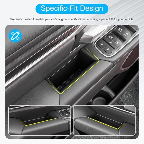 صندوق تخزين جانب الباب متوافق مع 2019-2025 Dodge RAM 1500 DOOR STORAGE MOICTS 4PCS Side Organizer Phone Pocket Pocket For 2019-2025 Dodge RAM 1500 Accessories in Kuwait