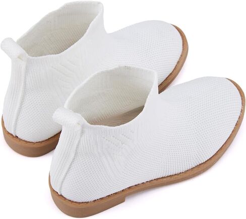 BMCiTYBM Toddler Girls Ankle Boots Low Heel Knitting Sock Short Chelsea Breathable Mesh Slip On Booties Dress Shoes All Season in Saudi Arabia