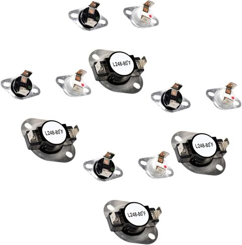 HQRP Dryer Thermostat & Thermal Fuse Kit compatible with General Electric GE AD924WSX1; Norge DEL202WC DEL203AC DEL203AC DEL203HC DEL203HC in Saudi Arabia