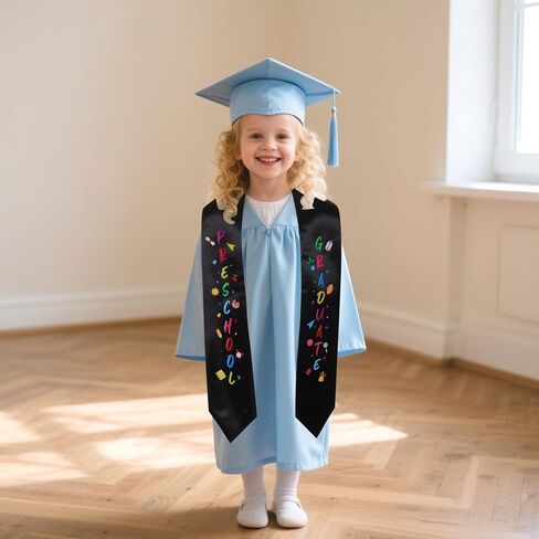 Fumwase Usisex Ristergarten Preschool Draduation Stole Class مع كلمة ملونة 2025 تخرج المطبوعة وشاح in Saudi Arabia