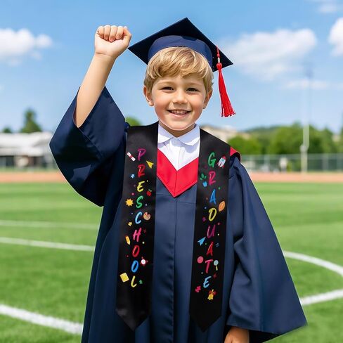 Fumwase Usisex Ristergarten Preschool Draduation Stole Class مع كلمة ملونة 2025 تخرج المطبوعة وشاح in Saudi Arabia