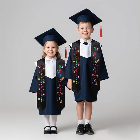 Fumwase Usisex Ristergarten Preschool Draduation Stole Class مع كلمة ملونة 2025 تخرج المطبوعة وشاح in Saudi Arabia