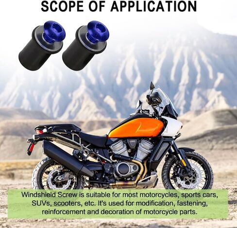 10PCS Motorcycle Windshield Bolts Screws Kit, Aluminum Alloy Motorbike Windscreen Body Mounting Bolts Nuts, Universal 5mm Fairing Well Nuts Fastener Screw for Motorcycle Windshield and Body Panels in Saudi Arabia