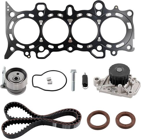 1.7L Engine Timing Belt Kit with Water Pump and Head Gasket, Compatible with 2001-2005 Honda Civic, Replaces# BK312 2523120 HS26236PT in Saudi Arabia