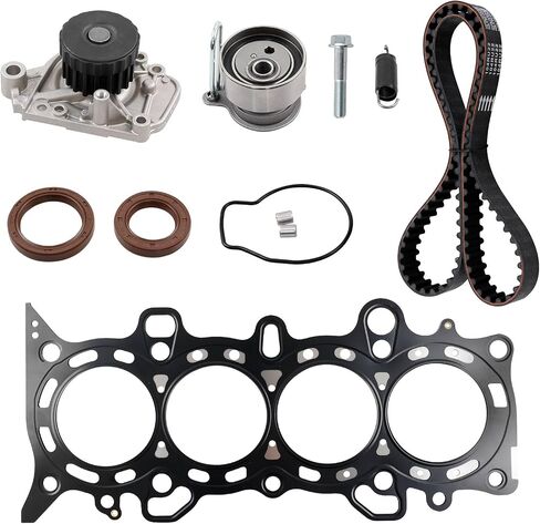 1.7L Engine Timing Belt Kit with Water Pump and Head Gasket, Compatible with 2001-2005 Honda Civic, Replaces# BK312 2523120 HS26236PT in Saudi Arabia