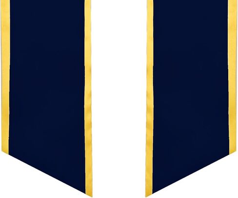 6 Pieces 72 Inch Unisex Graduation Honor Stole Plain Graduation Sash Angled End With Trim for Students Adults in Saudi Arabia